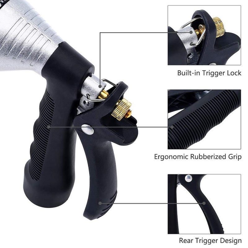 GREEN MOUNT Water Hose Nozzle Spray Nozzle, Metal Garden Hose Nozzle with Adjustable Spray Patterns, Perfect for Watering Plants, Washing Cars and Showering Pets - Image 4